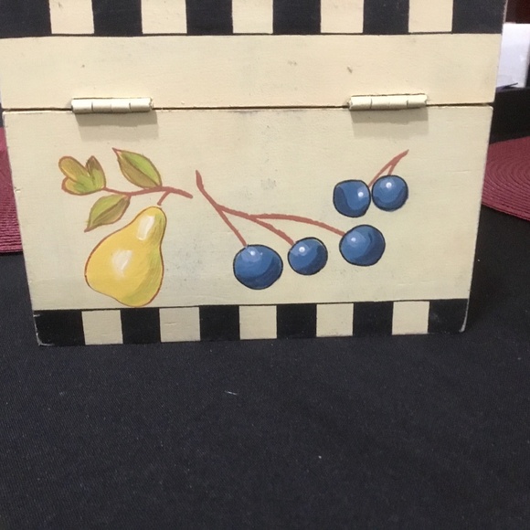Lillian Vernon Recipe Wooden Box with subject/note cards NICE! - Picture 6 of 13